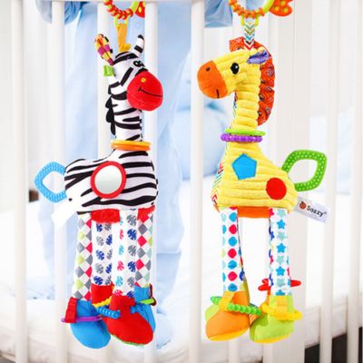 HOCHET BÉBÉ | PELUCHE DOUCE GIRAFE & ZÈBRE - Forbebeconfort