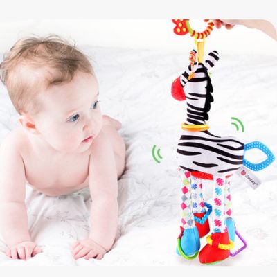 HOCHET BÉBÉ | PELUCHE DOUCE GIRAFE & ZÈBRE - Forbebeconfort