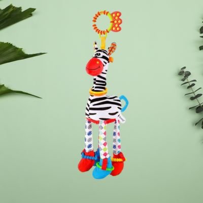 HOCHET BÉBÉ | PELUCHE DOUCE GIRAFE & ZÈBRE - Forbebeconfort