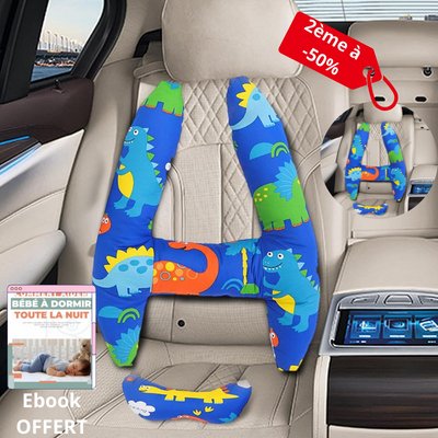 KidsSecur™ | Coussin D'oreiller de Voyage en Voiture - Forbebeconfort