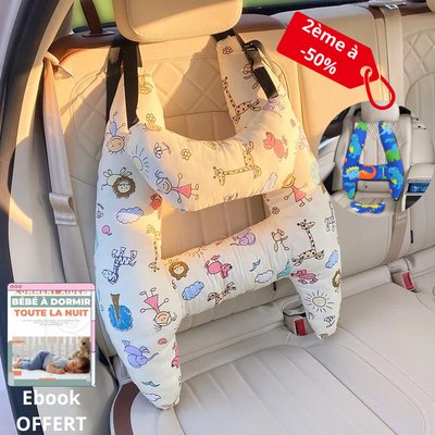 KidsSecur™ | Coussin D'oreiller de Voyage en Voiture - Forbebeconfort